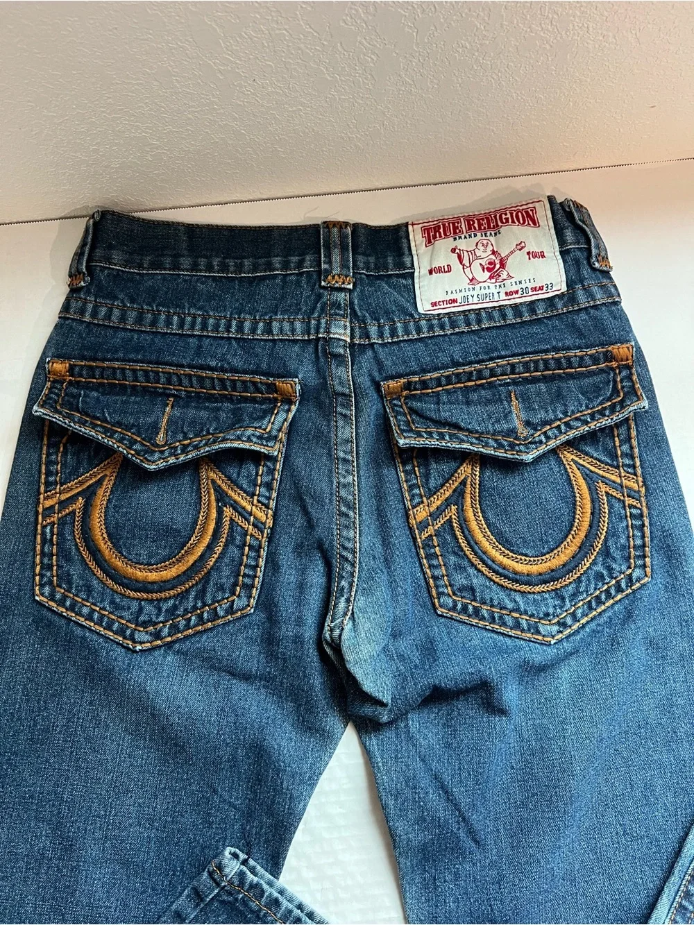 True Religion Joey Super T Bootcut Mens Jeans Size 30x33 Medium Wash USA